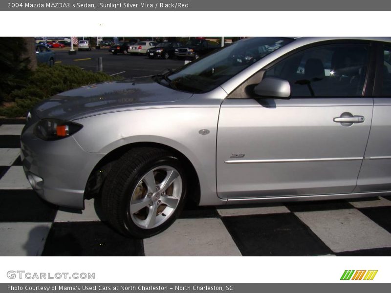 Sunlight Silver Mica / Black/Red 2004 Mazda MAZDA3 s Sedan