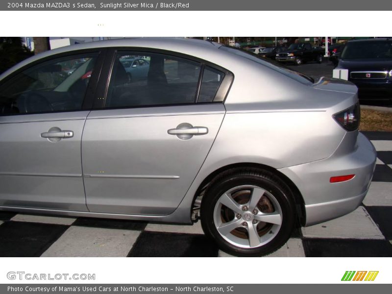 Sunlight Silver Mica / Black/Red 2004 Mazda MAZDA3 s Sedan