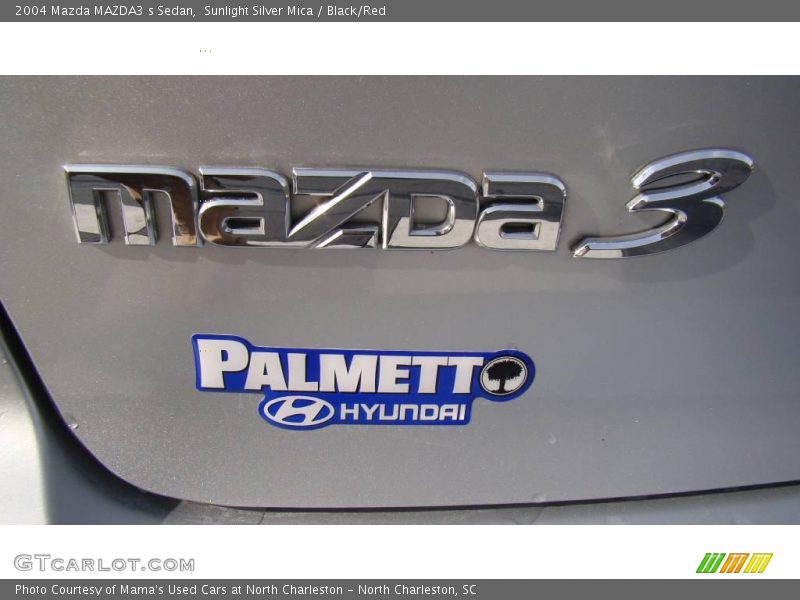 Sunlight Silver Mica / Black/Red 2004 Mazda MAZDA3 s Sedan