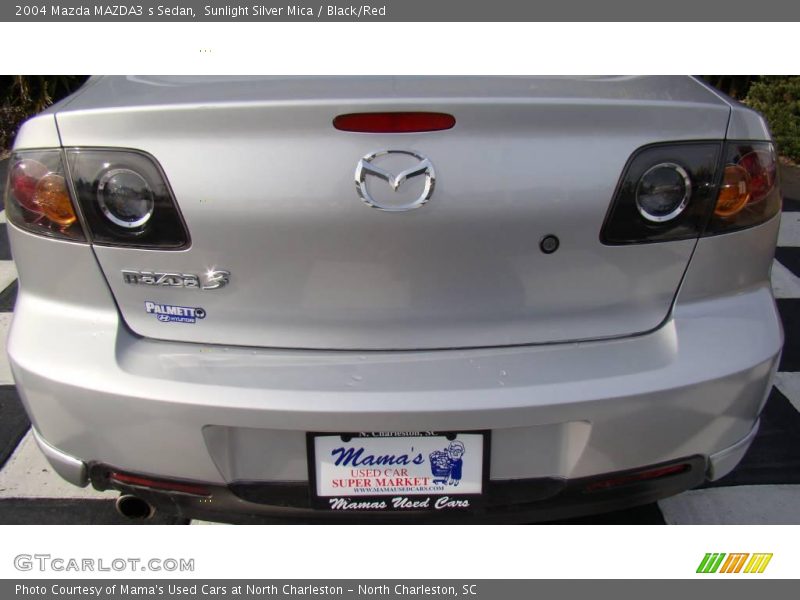 Sunlight Silver Mica / Black/Red 2004 Mazda MAZDA3 s Sedan