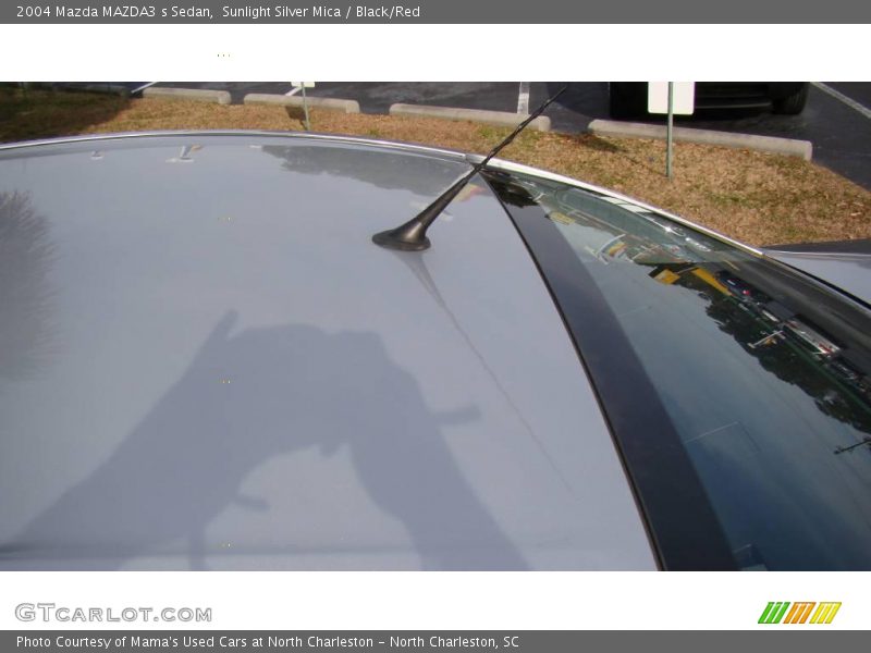 Sunlight Silver Mica / Black/Red 2004 Mazda MAZDA3 s Sedan
