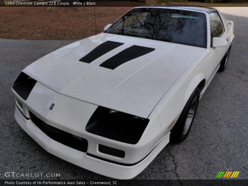 White / Black 1986 Chevrolet Camaro Z28 Coupe
