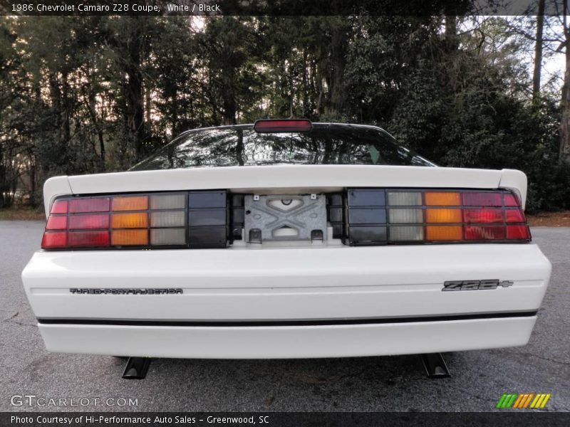 White / Black 1986 Chevrolet Camaro Z28 Coupe