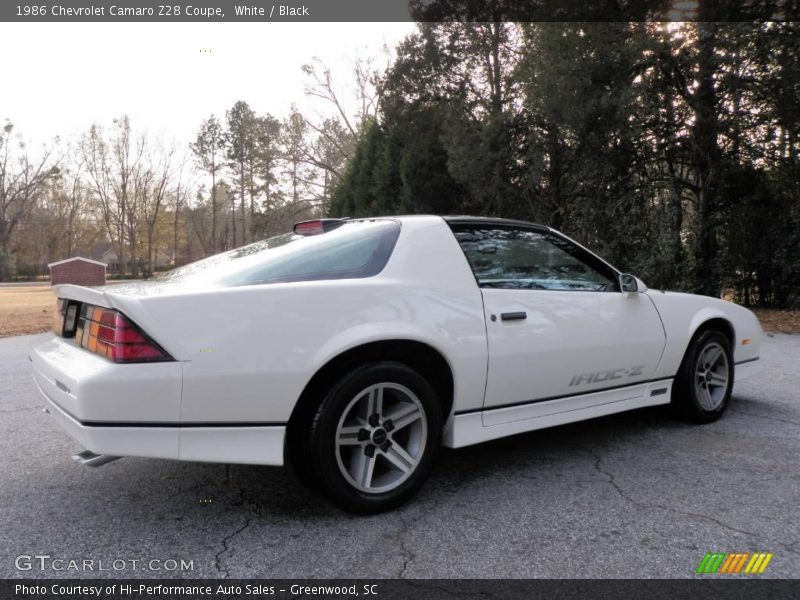 White / Black 1986 Chevrolet Camaro Z28 Coupe