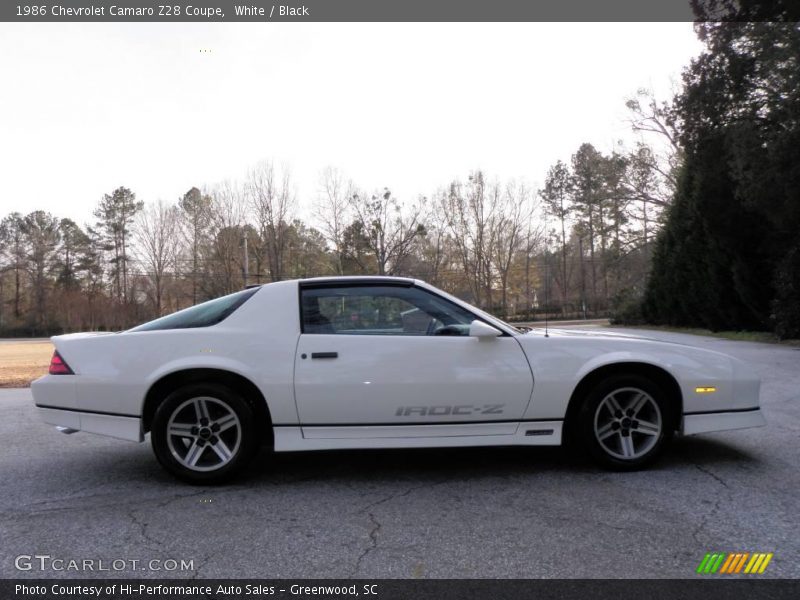 White / Black 1986 Chevrolet Camaro Z28 Coupe