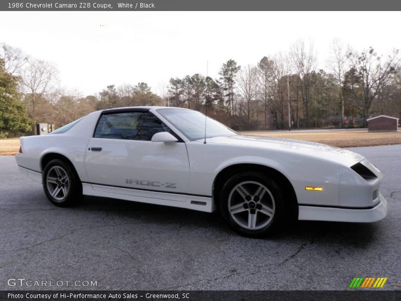 White / Black 1986 Chevrolet Camaro Z28 Coupe