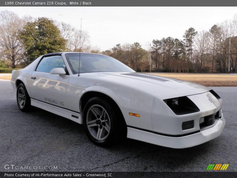 White / Black 1986 Chevrolet Camaro Z28 Coupe