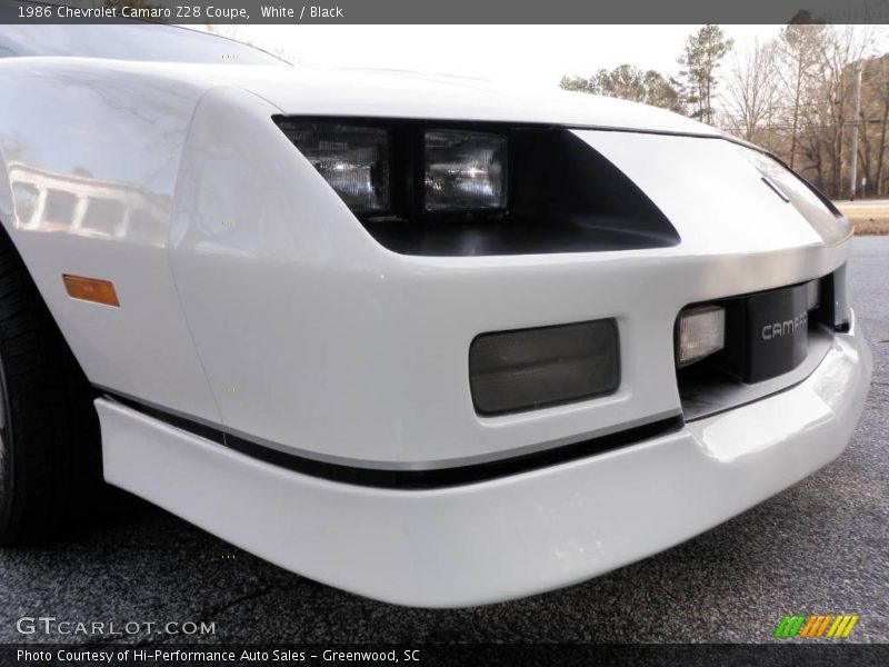 White / Black 1986 Chevrolet Camaro Z28 Coupe