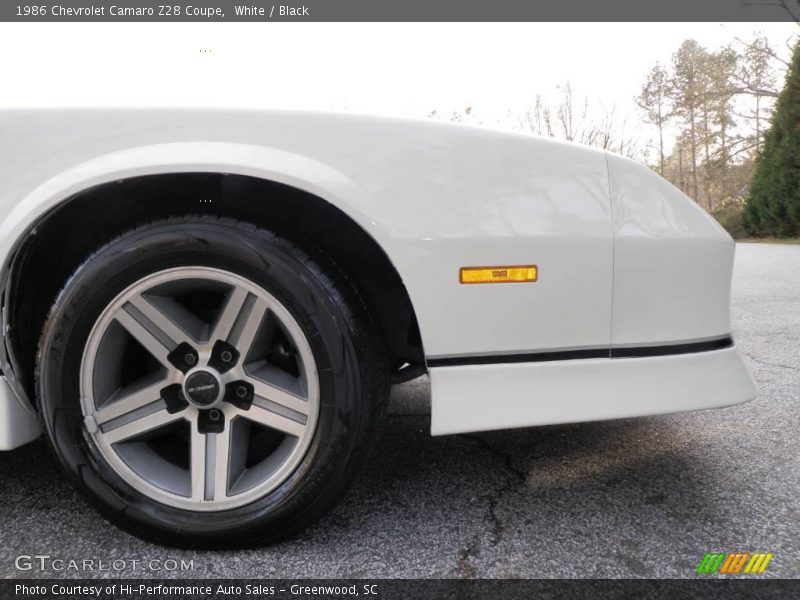 White / Black 1986 Chevrolet Camaro Z28 Coupe
