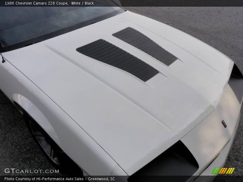 White / Black 1986 Chevrolet Camaro Z28 Coupe