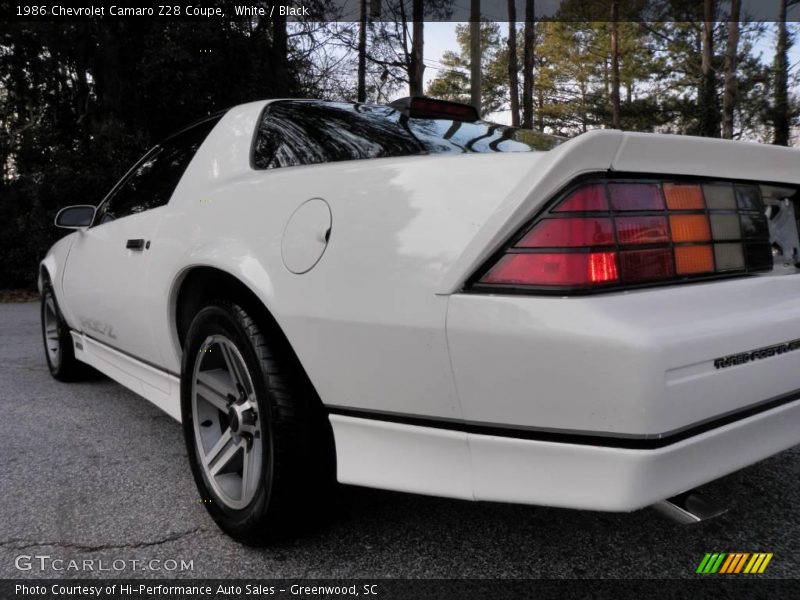 White / Black 1986 Chevrolet Camaro Z28 Coupe