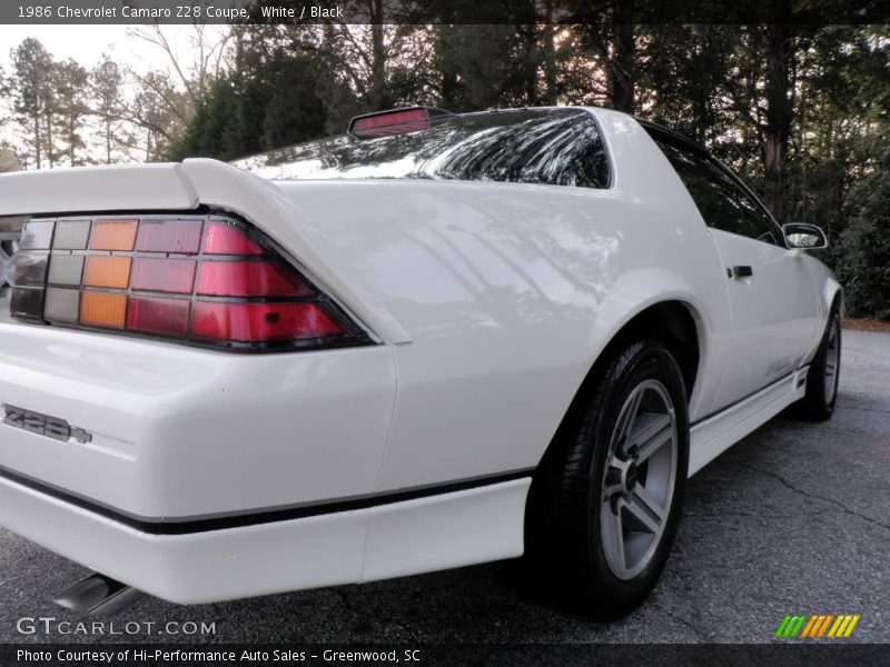 White / Black 1986 Chevrolet Camaro Z28 Coupe