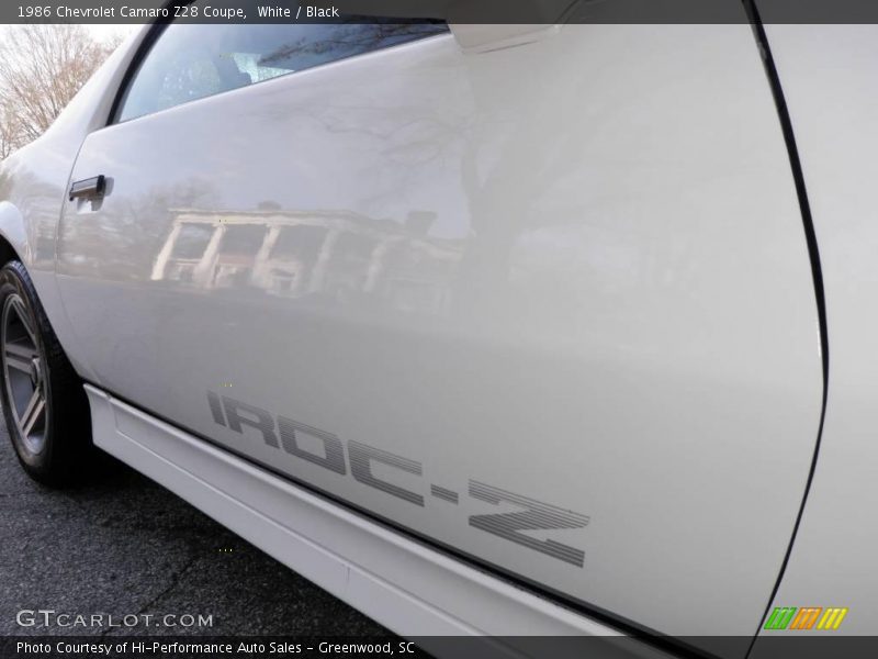 White / Black 1986 Chevrolet Camaro Z28 Coupe