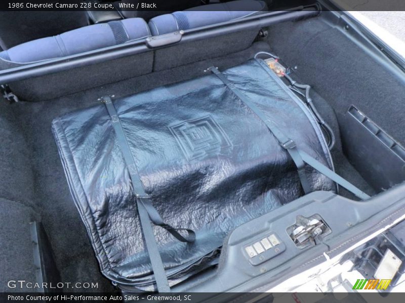 White / Black 1986 Chevrolet Camaro Z28 Coupe