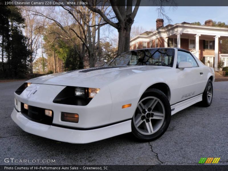 White / Black 1986 Chevrolet Camaro Z28 Coupe
