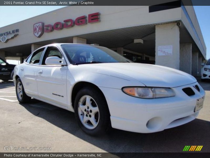 Arctic White / Graphite 2001 Pontiac Grand Prix SE Sedan