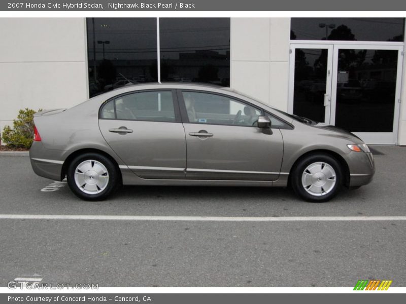 Nighthawk Black Pearl / Black 2007 Honda Civic Hybrid Sedan