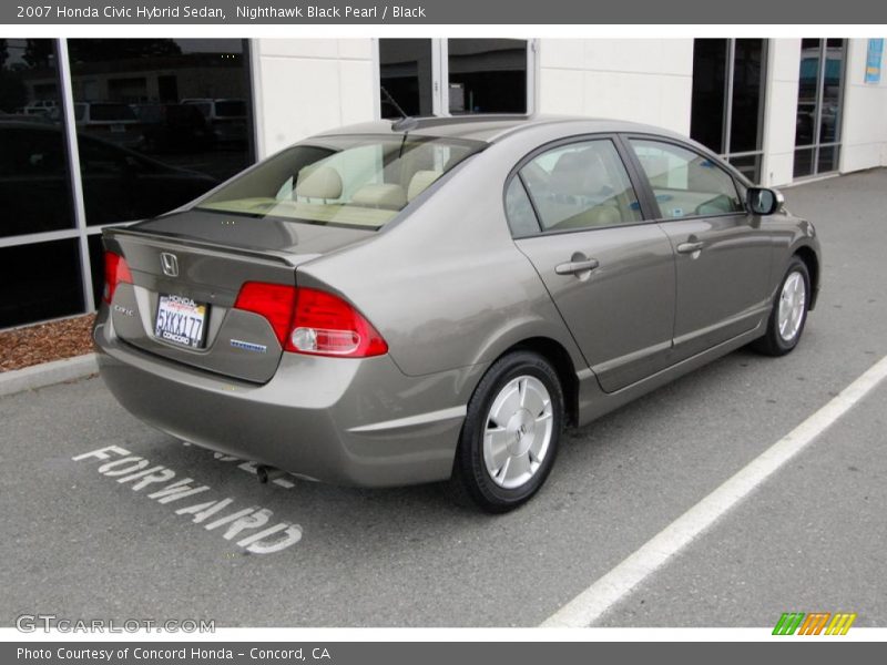 Nighthawk Black Pearl / Black 2007 Honda Civic Hybrid Sedan