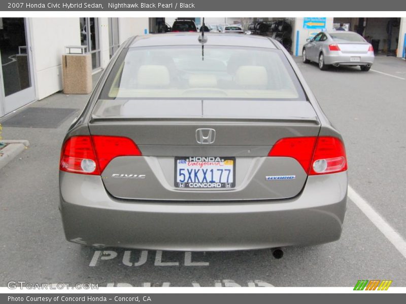 Nighthawk Black Pearl / Black 2007 Honda Civic Hybrid Sedan