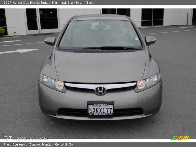 Nighthawk Black Pearl / Black 2007 Honda Civic Hybrid Sedan