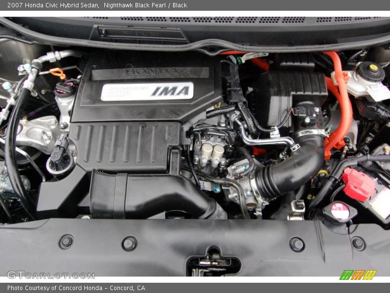 Nighthawk Black Pearl / Black 2007 Honda Civic Hybrid Sedan