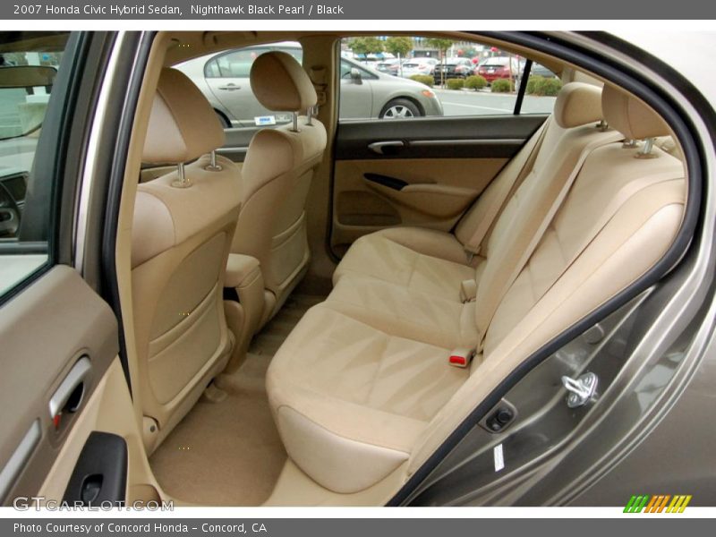Nighthawk Black Pearl / Black 2007 Honda Civic Hybrid Sedan