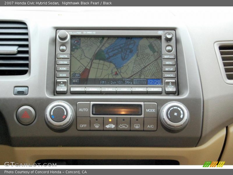 Nighthawk Black Pearl / Black 2007 Honda Civic Hybrid Sedan