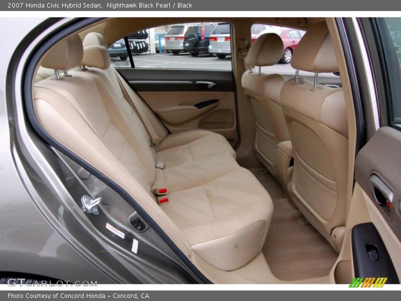 Nighthawk Black Pearl / Black 2007 Honda Civic Hybrid Sedan