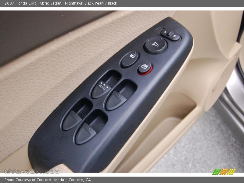 Nighthawk Black Pearl / Black 2007 Honda Civic Hybrid Sedan