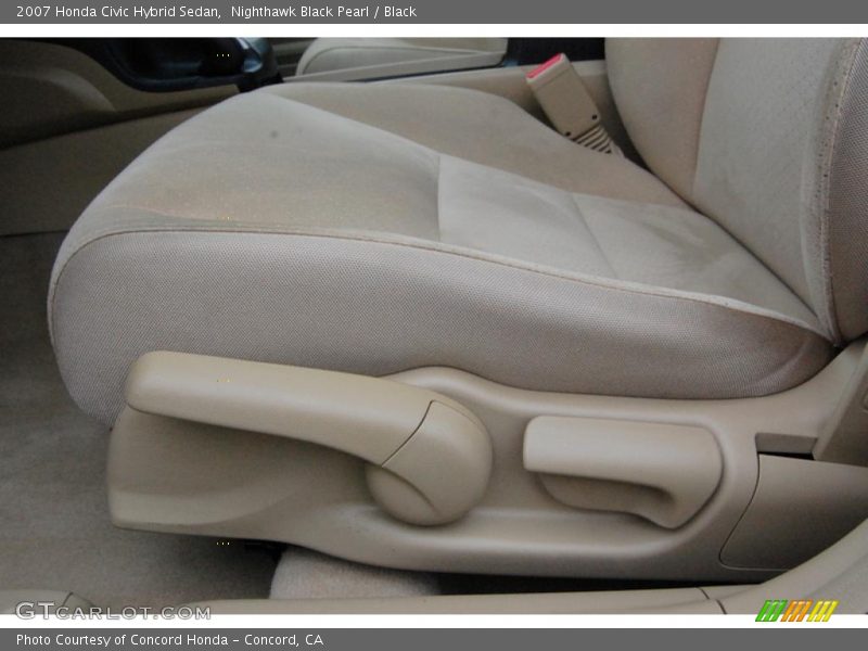Nighthawk Black Pearl / Black 2007 Honda Civic Hybrid Sedan