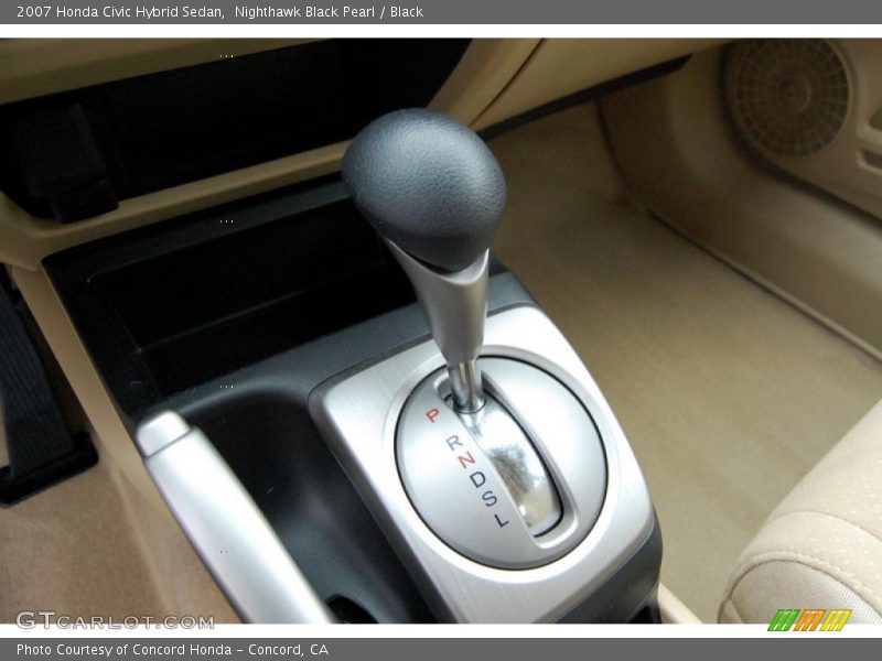 Nighthawk Black Pearl / Black 2007 Honda Civic Hybrid Sedan
