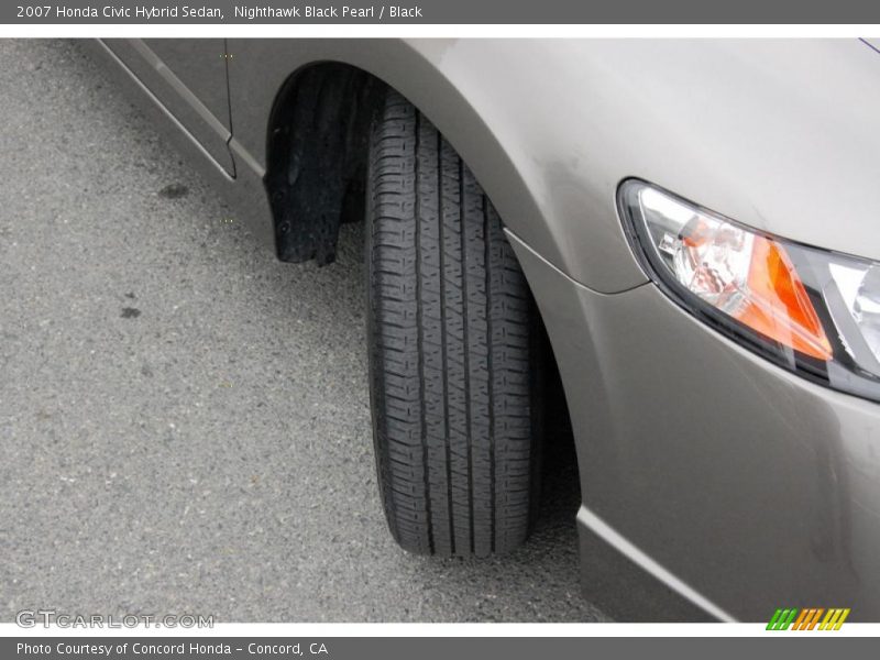 Nighthawk Black Pearl / Black 2007 Honda Civic Hybrid Sedan