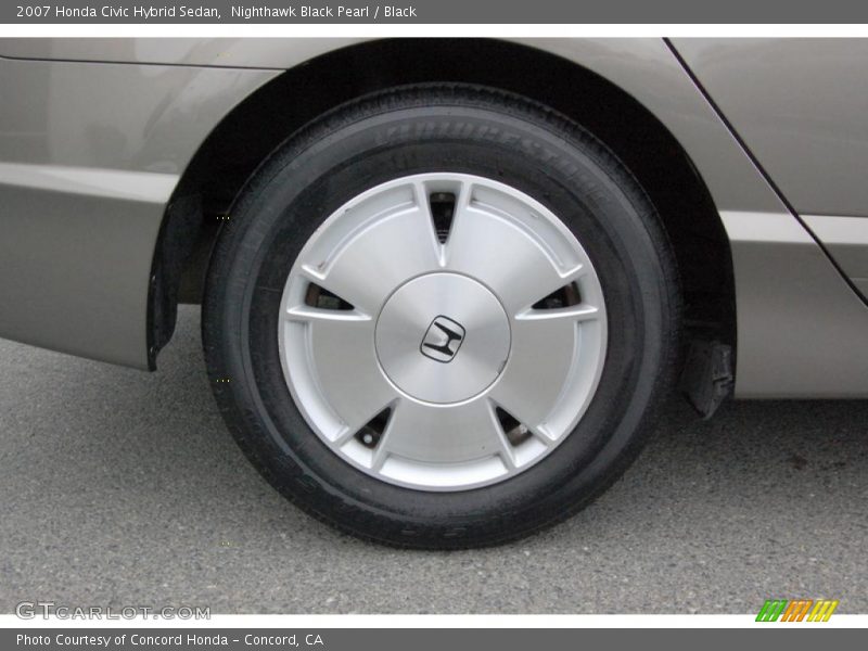 Nighthawk Black Pearl / Black 2007 Honda Civic Hybrid Sedan