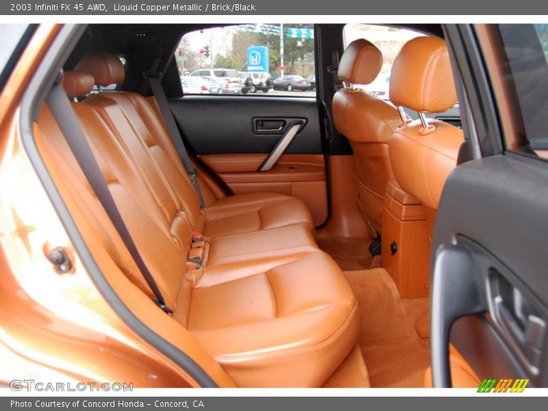 Liquid Copper Metallic / Brick/Black 2003 Infiniti FX 45 AWD