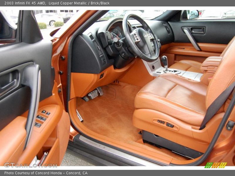 Liquid Copper Metallic / Brick/Black 2003 Infiniti FX 45 AWD