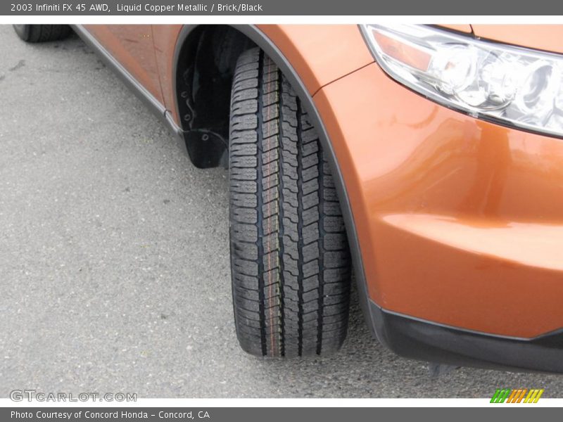 Liquid Copper Metallic / Brick/Black 2003 Infiniti FX 45 AWD