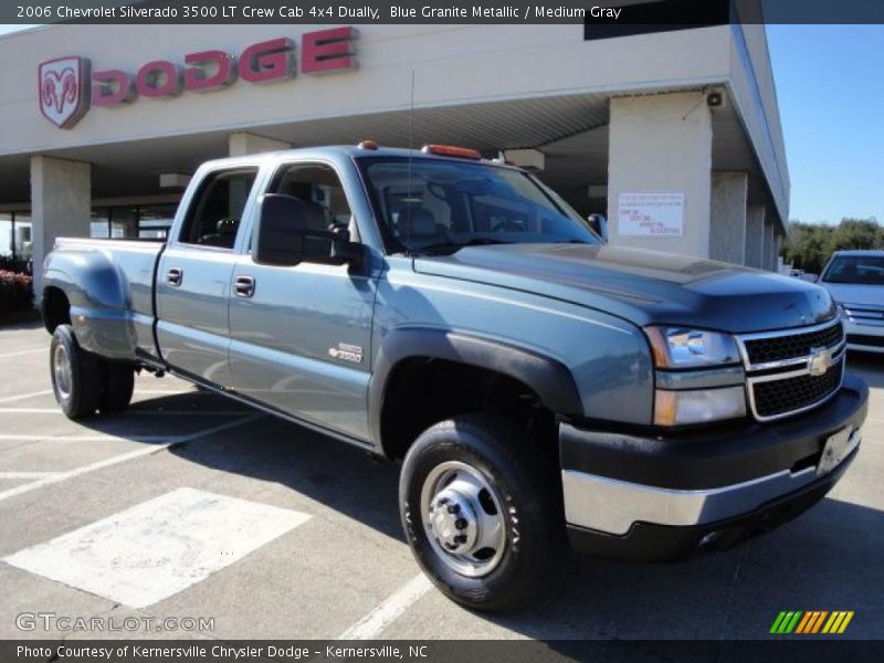 Blue Granite Metallic / Medium Gray 2006 Chevrolet Silverado 3500 LT Crew Cab 4x4 Dually