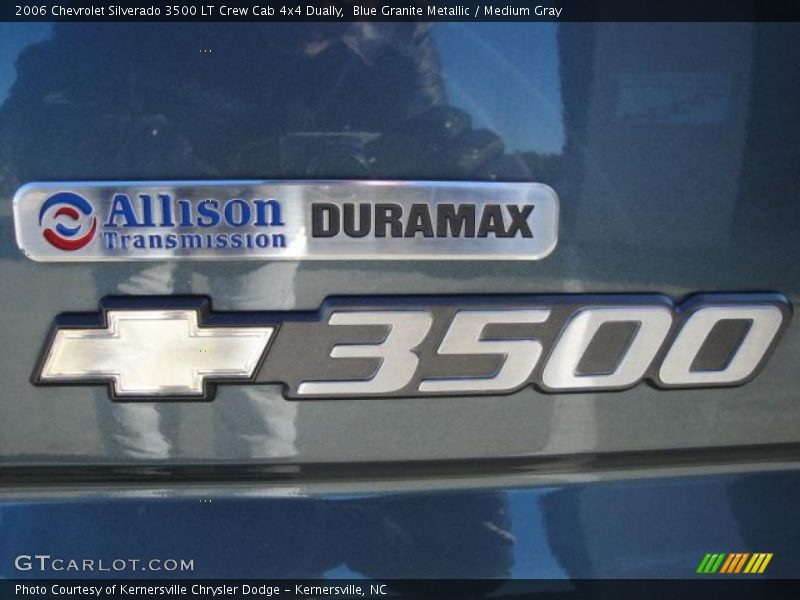 Blue Granite Metallic / Medium Gray 2006 Chevrolet Silverado 3500 LT Crew Cab 4x4 Dually