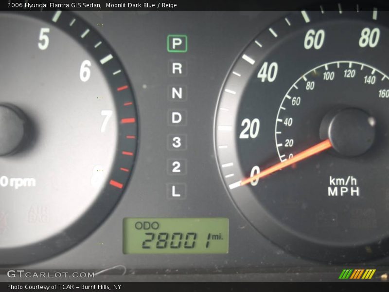 Moonlit Dark Blue / Beige 2006 Hyundai Elantra GLS Sedan
