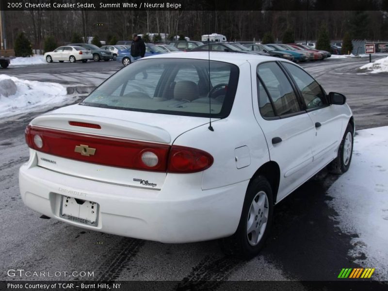 Summit White / Neutral Beige 2005 Chevrolet Cavalier Sedan