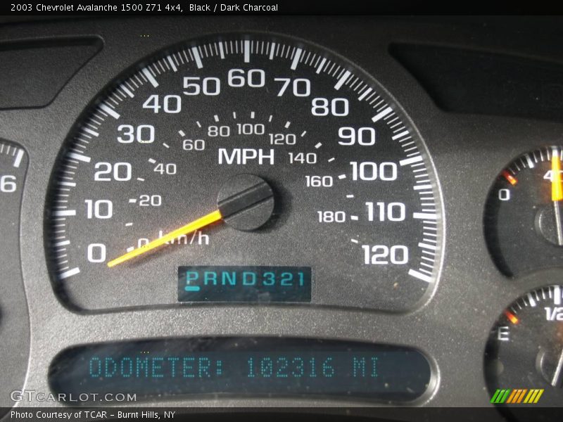 Black / Dark Charcoal 2003 Chevrolet Avalanche 1500 Z71 4x4