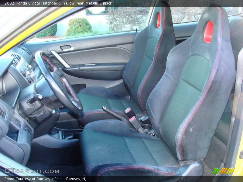 Yellow Pearl Metallic / Black 2002 Honda Civic Si Hatchback