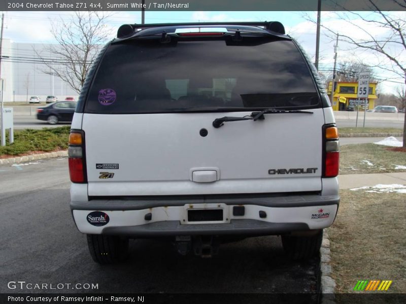 Summit White / Tan/Neutral 2004 Chevrolet Tahoe Z71 4x4