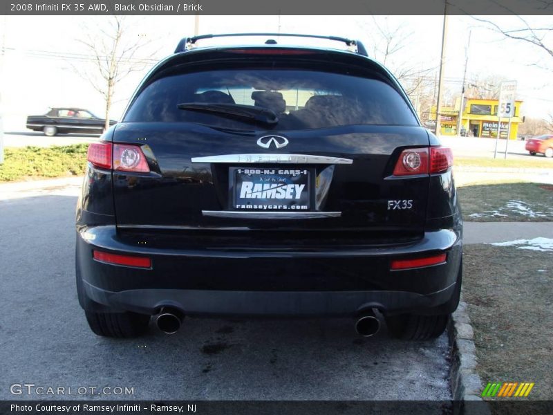 Black Obsidian / Brick 2008 Infiniti FX 35 AWD