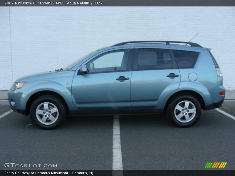 Aqua Metallic / Black 2007 Mitsubishi Outlander LS 4WD