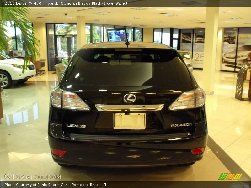 Obsidian Black / Black/Brown Walnut 2010 Lexus RX 450h Hybrid
