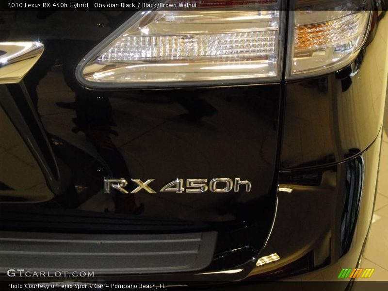 Obsidian Black / Black/Brown Walnut 2010 Lexus RX 450h Hybrid