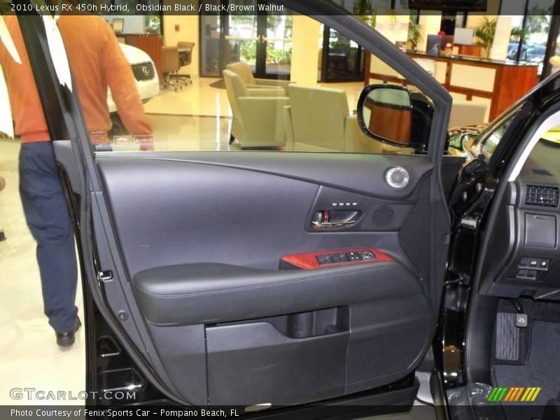 Obsidian Black / Black/Brown Walnut 2010 Lexus RX 450h Hybrid