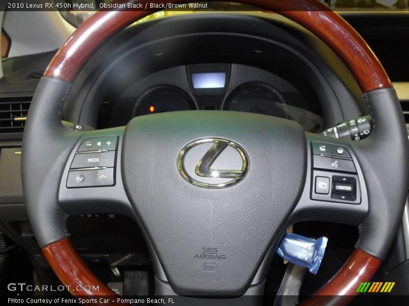 Obsidian Black / Black/Brown Walnut 2010 Lexus RX 450h Hybrid