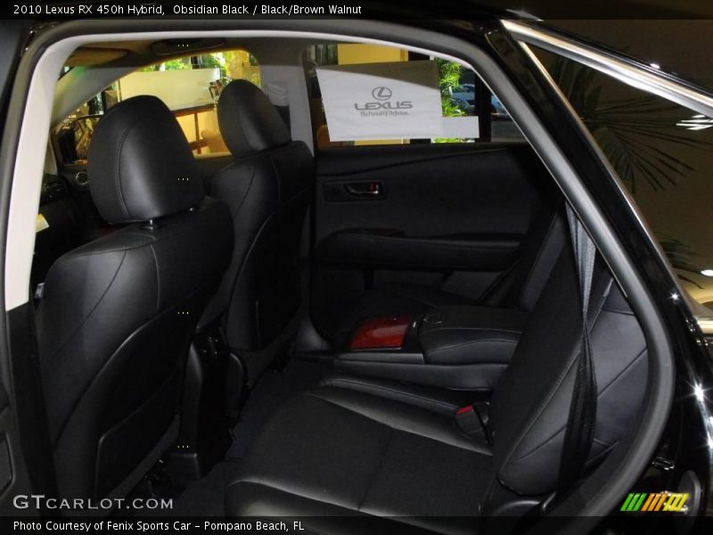 Obsidian Black / Black/Brown Walnut 2010 Lexus RX 450h Hybrid